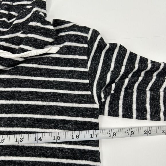 NWT Stitch Fix Market & Spruce Striped Kangaroo Pocket Drawstring Hood Pullover - Picture 4 of 6